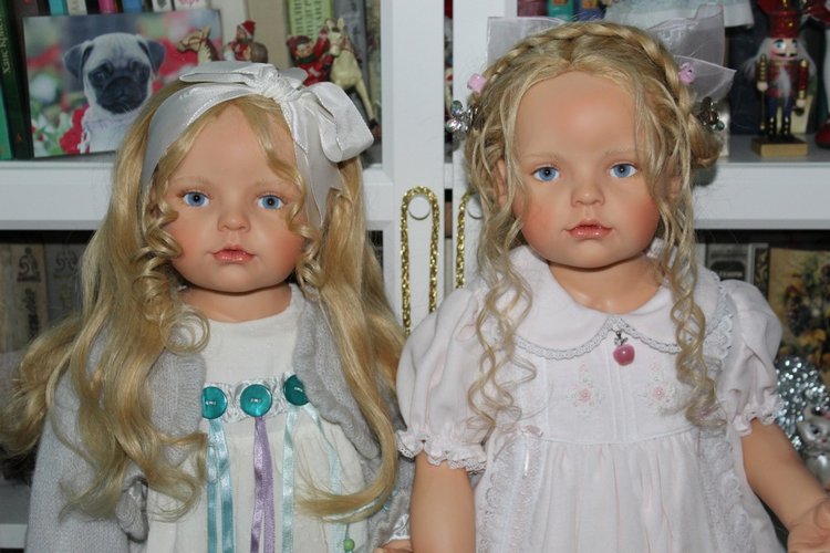 Две Фины, две сестрички — Куклы Hildegard Gunzel (Гюнцель) из винила: Gotz
