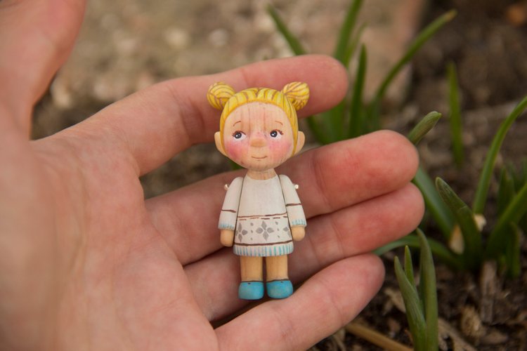 Мои деревянные козявочки — Авторские миниатюрные куклы: лепка (фото 2)