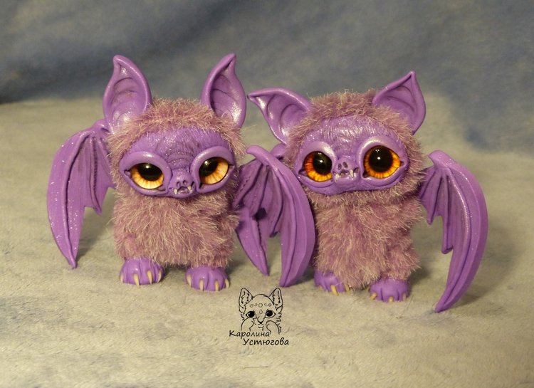 Летучие мышки, цвет: фиолетовый. А Вы нас ждали к Хеллоуину (фото 2)