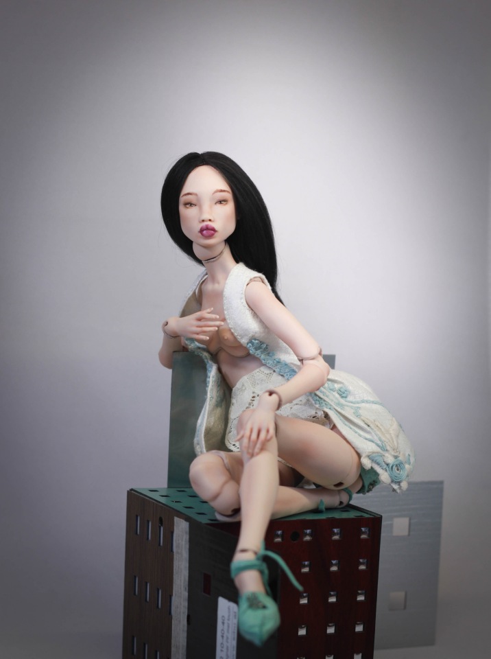 Райский цветок Тинатин. Фарфоровая шарнирная кукла (фото 4)