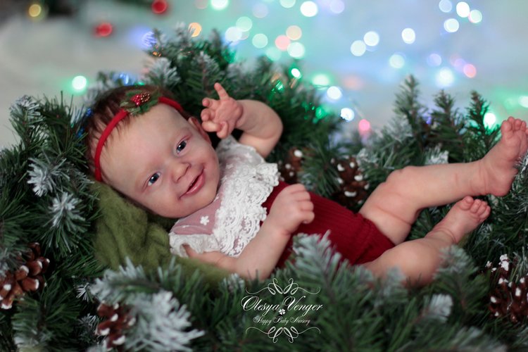 Моё новогоднее солнышко. Малышка из молда Санни. Кукла реборн Олеси Венгер