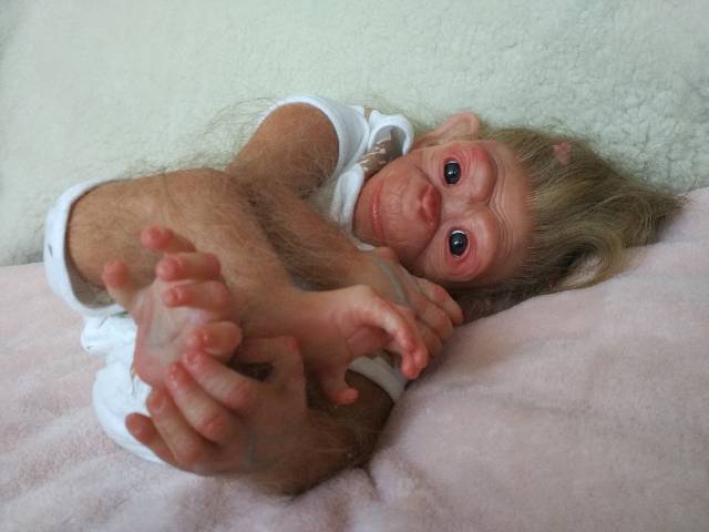 Бонька-обезьянка реборн Рязановой Елены (фото 2)