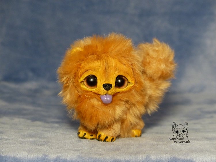 Щенок Чау-Чау — Игрушки в смешанной технике (мех и глина): Арт (фото 4)