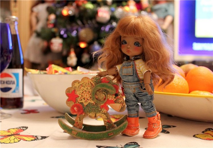 Ния встречает Новый год | Бэйбики Ния встречает Новый год — Куклы Latidoll (Лати): BJD (БЖД)