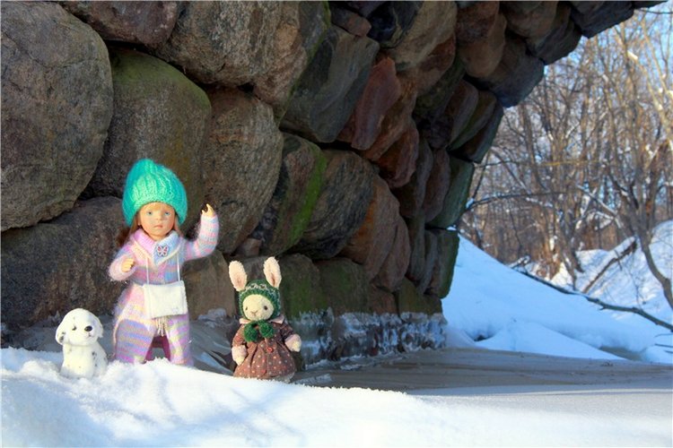 Зимняя прогулка Сони. Уникальная кукла от Сильвии Наттерер