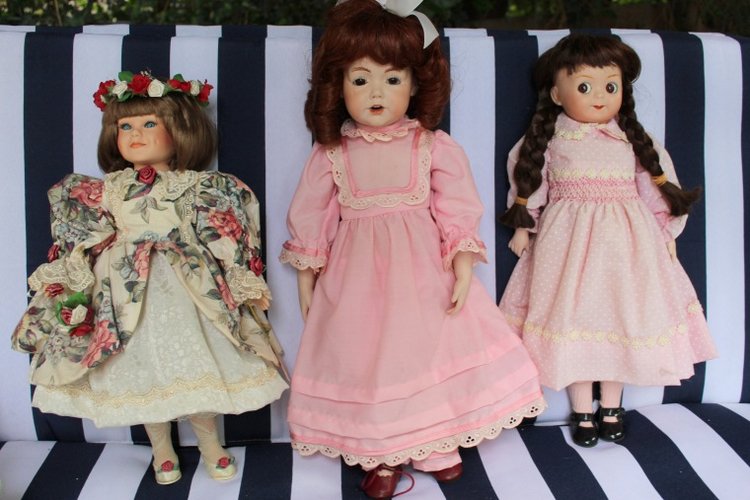 Большая коллекция Винтажных реплик с антикварных кукол