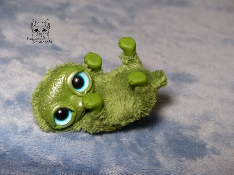 Черепашка Юля — Игрушки в смешанной технике (мех и глина): Арт (фото 9)
