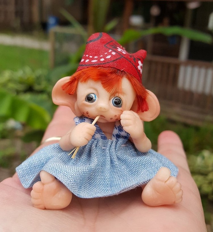 Авторские малыши из полимерной глины: Gail's Fantasy Baby Miniatures (фото 8)