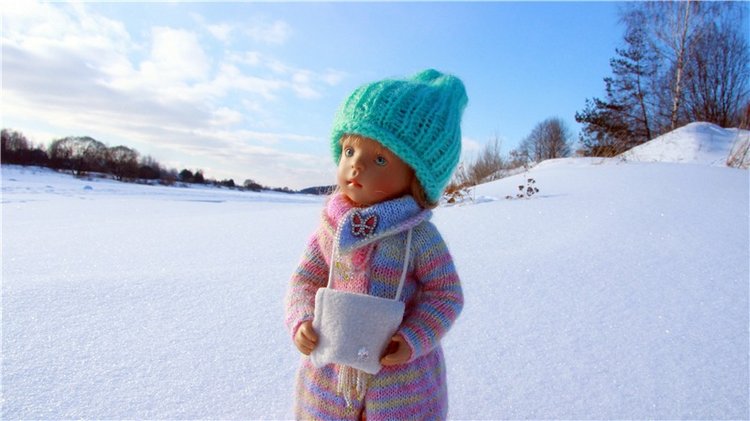 Зимняя прогулка Сони. Уникальная кукла от Сильвии Наттерер