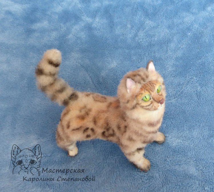 Бенгальская кошка, миниатюра 10 см