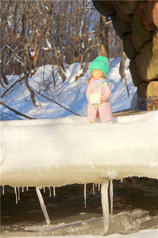 Зимняя прогулка Сони. Уникальная кукла от Сильвии Наттерер