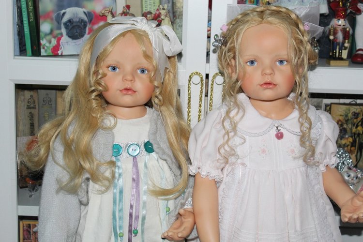 Две Фины, две сестрички — Куклы Hildegard Gunzel (Гюнцель) из винила: Gotz