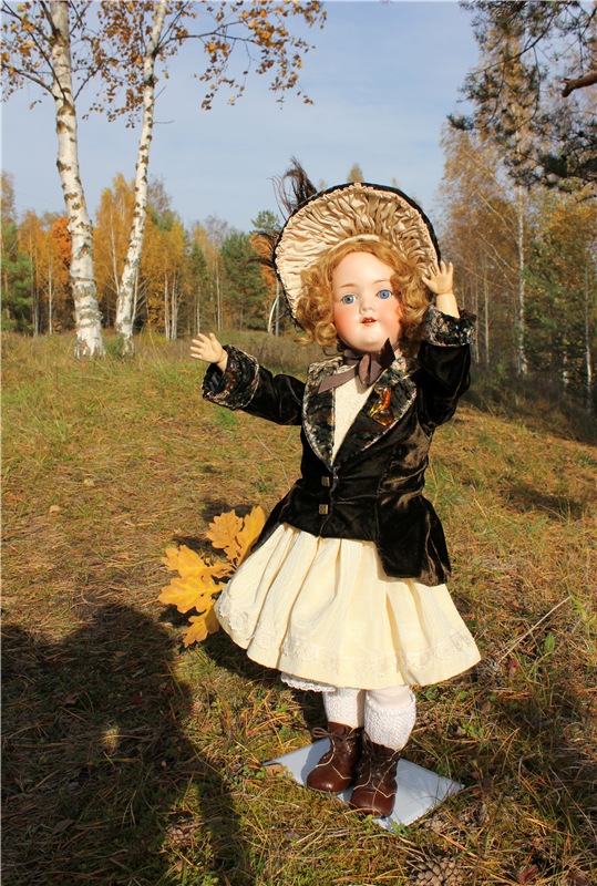 Кейт - Девочка Осень — Антикварные куклы Armand Marseille (AM): молд 390 (фото 7)