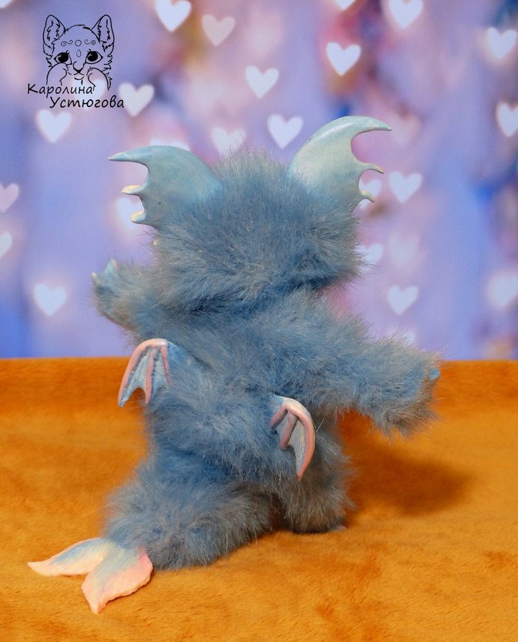 Дракончик Билатрис — Игрушки в смешанной технике (мех и глина): Арт (фото 3)