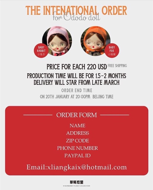 Открыт преордер на Ododo doll от Strawberryplanet (фото 2)