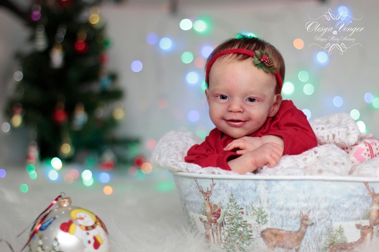 Моё новогоднее солнышко. Малышка из молда Санни. Кукла реборн Олеси Венгер