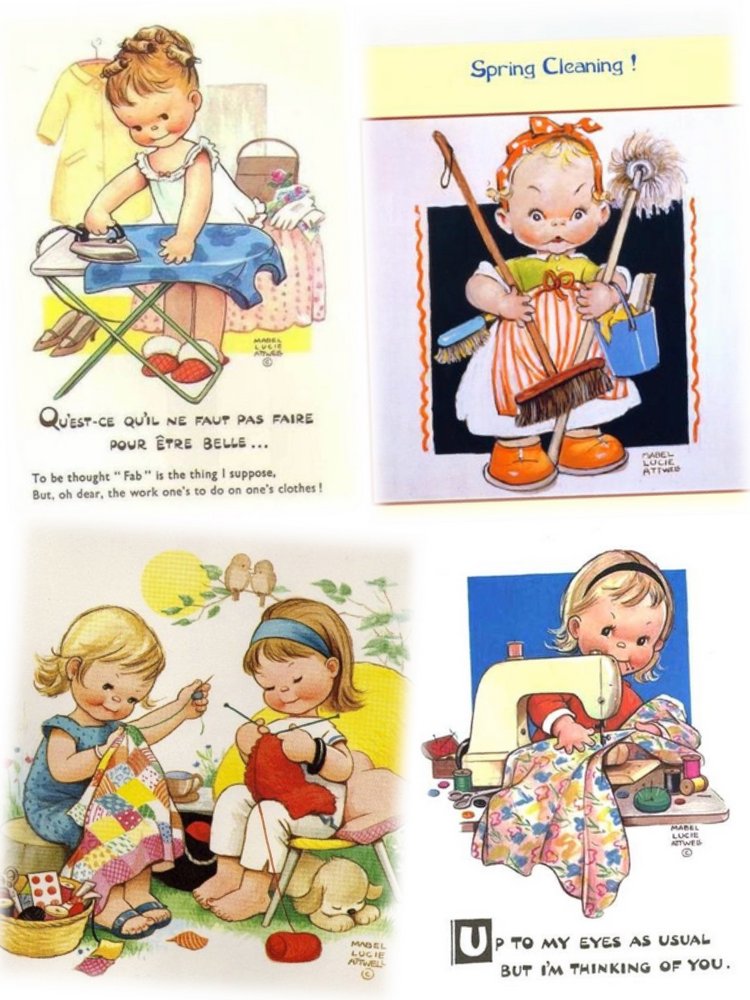 Beatrice Perini. Авторские работы ООАК из глины "терракота" - Mabel Lucie Attwell, часть 2