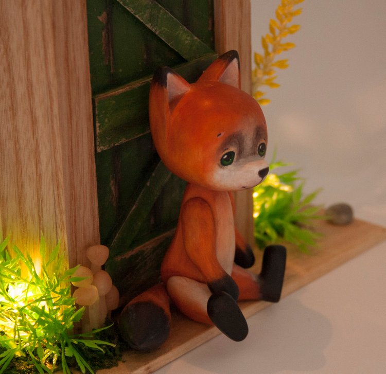 Лисенок и дверь в лето — Авторские игрушки из дерева: резьба (фото 9)