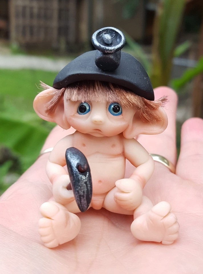 Авторские малыши из полимерной глины: Gail's Fantasy Baby Miniatures (фото 10)