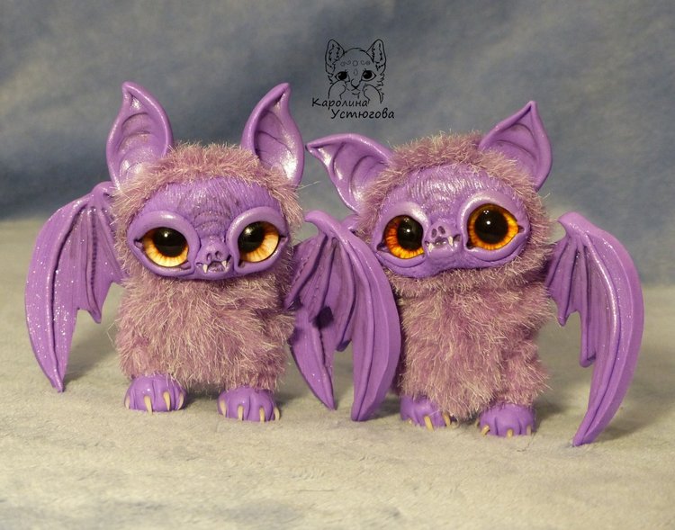 Летучие мышки, цвет: фиолетовый. А Вы нас ждали к Хеллоуину