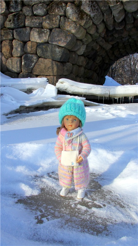 Зимняя прогулка Сони. Уникальная кукла от Сильвии Наттерер