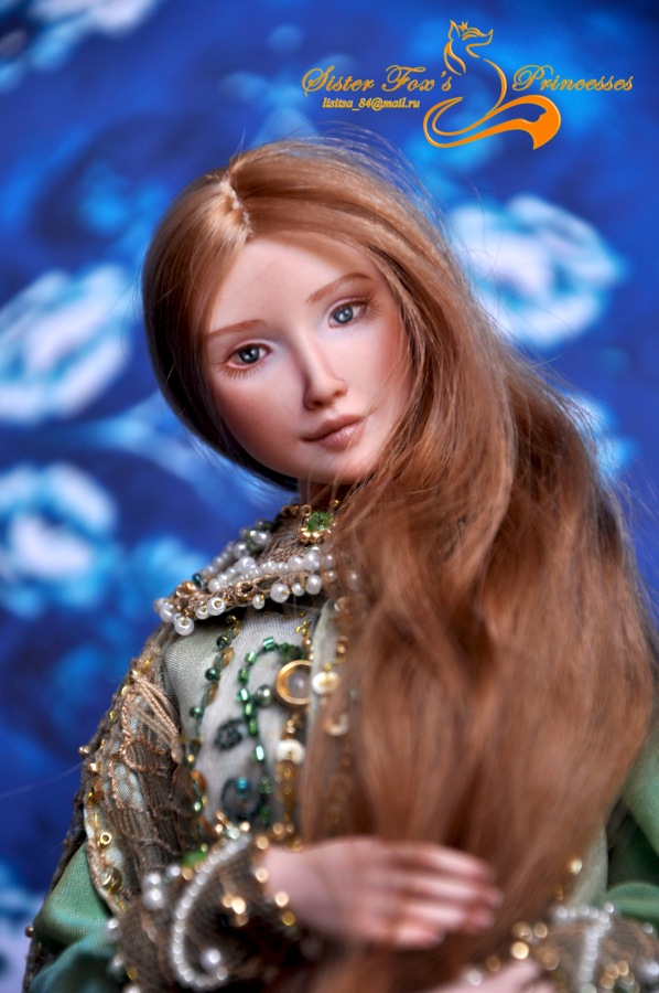 Фарфоровая шарнирная кукла Царевна-лягушка от SisterFox (фото 8)