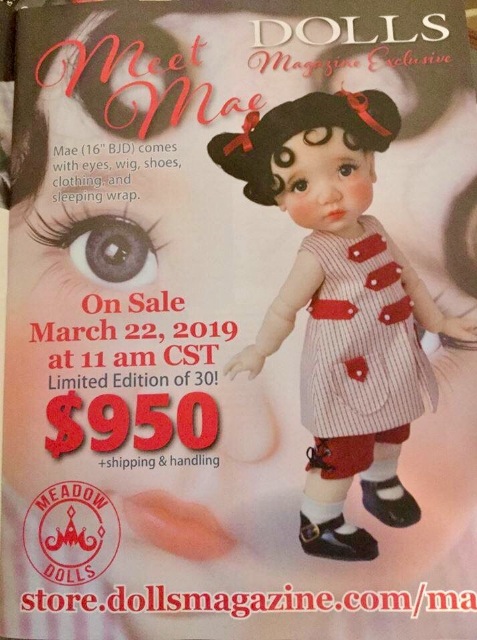 Новая девочка Mae в новом формате 40,5 см от Meadow dolls (фото 6)