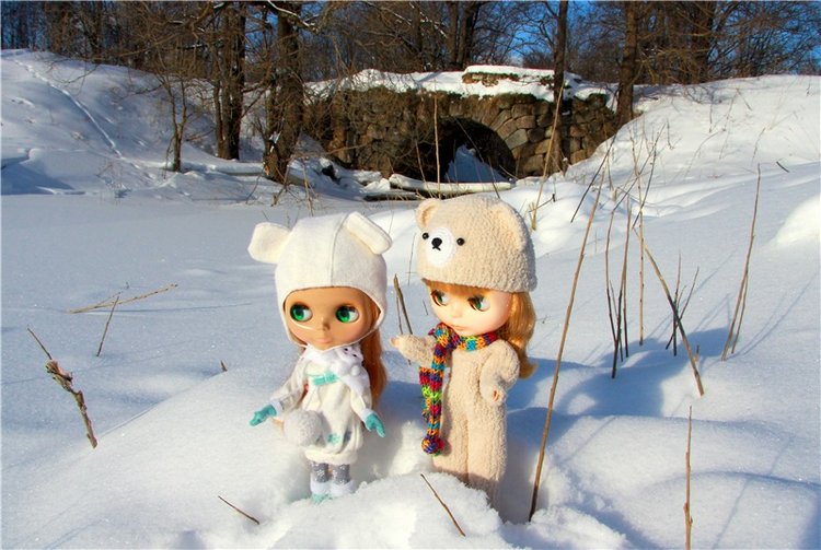 Зимняя прогулка Сони. Уникальная кукла от Сильвии Наттерер