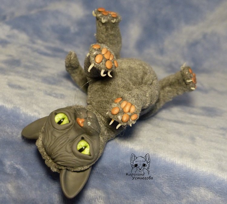 Сфинкс — Игрушки в смешанной технике (мех и глина): Арт (фото 8)