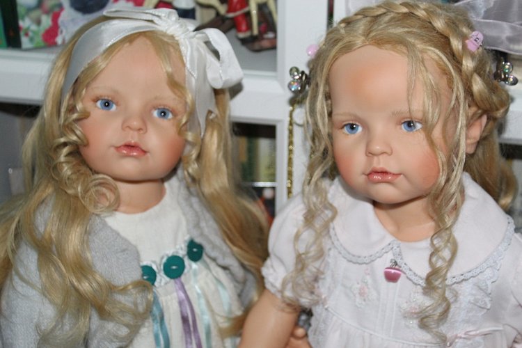 Две Фины, две сестрички — Куклы Hildegard Gunzel (Гюнцель) из винила: Gotz