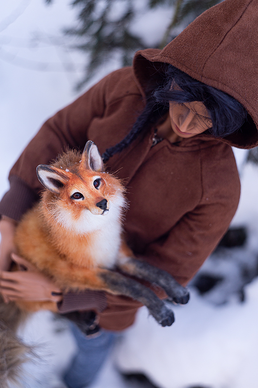 Прогулка с лисой по снегу (фото 4)
