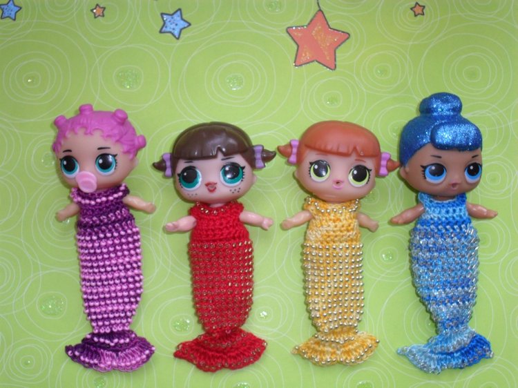 Платье-кокон хвост русалки для ЛОЛ (фото 2)