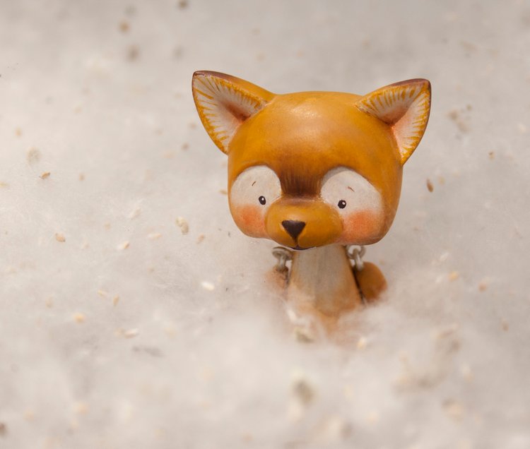 Рыжий деревянный лис и тополиный пух (фото 6)