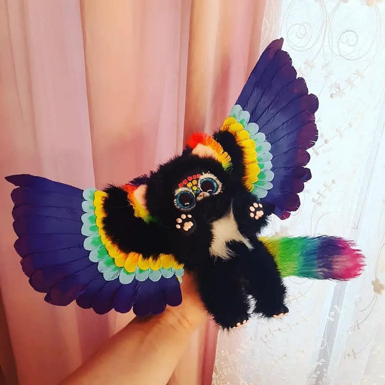 Радужный кот всем счастье на крыльях принесет! Доброе послание внутри