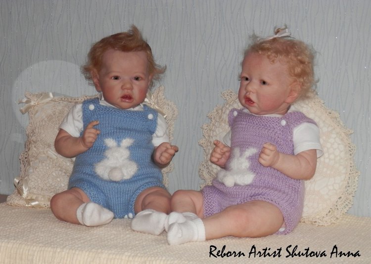 Сладкая парочка зайчат — Куклы Реборн (Reborn): работы мастеров