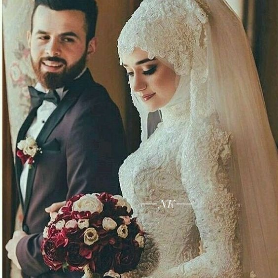 Свадебный хиджаб-прекрасные мусульманки в подвенечных платьях (фото 6)