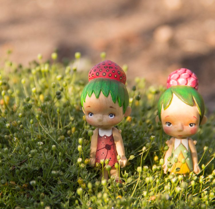 Деревянные малыши, девочка лисичка, сестрички земляничка с клубничкой
