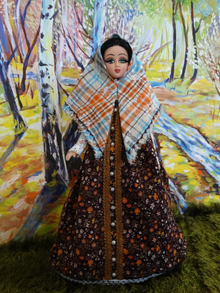 Шьём русский костюм для куклы формата Барби (фото 2)