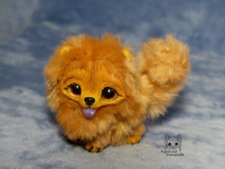 Щенок Чау-Чау — Игрушки в смешанной технике (мех и глина): Арт (фото 5)