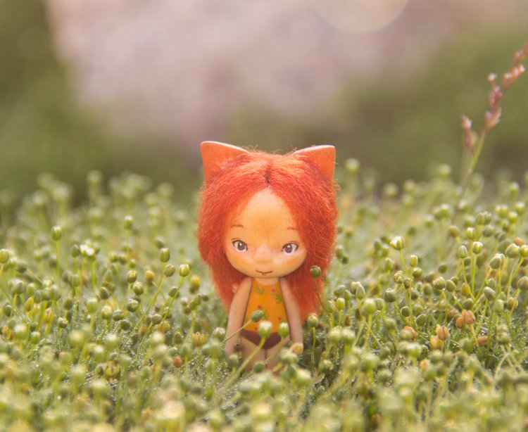 Деревянные малыши, девочка лисичка, сестрички земляничка с клубничкой (фото 5)