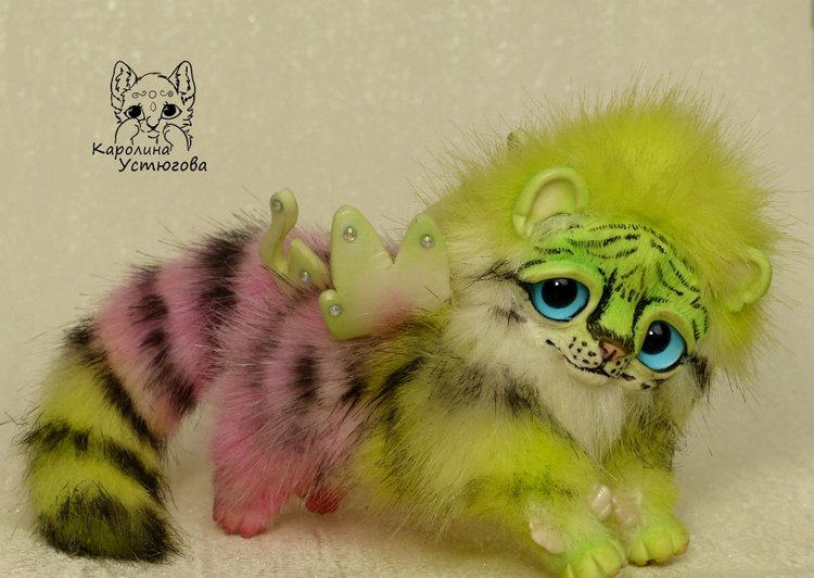 Ахисмио Тигровый — Игрушки в смешанной технике (мех и глина): Арт (фото 8)