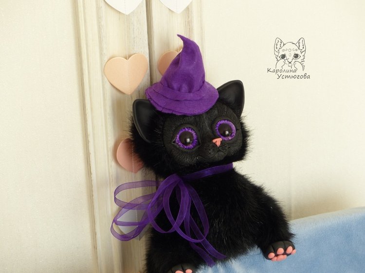 Ведьмин кот, история — Игрушки в смешанной технике (мех и глина): Арт