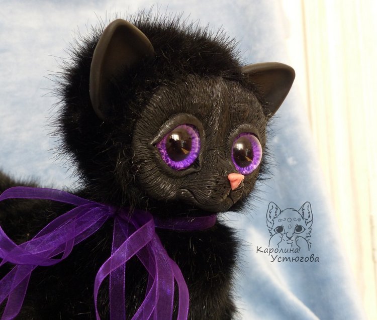 Ведьмин кот, история — Игрушки в смешанной технике (мех и глина): Арт (фото 3)