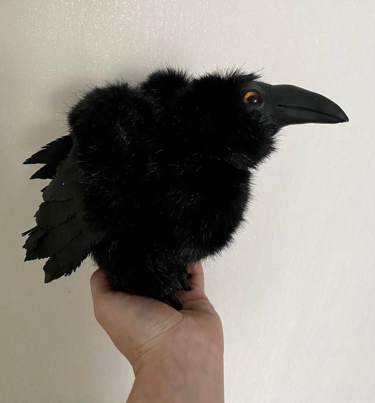 Ворон — Игрушки в смешанной технике (мех и глина): Арт (фото 7)