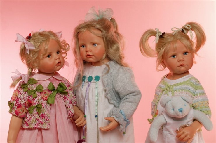 Мои куклята от фрау Гюнцель из резин. Три сестры