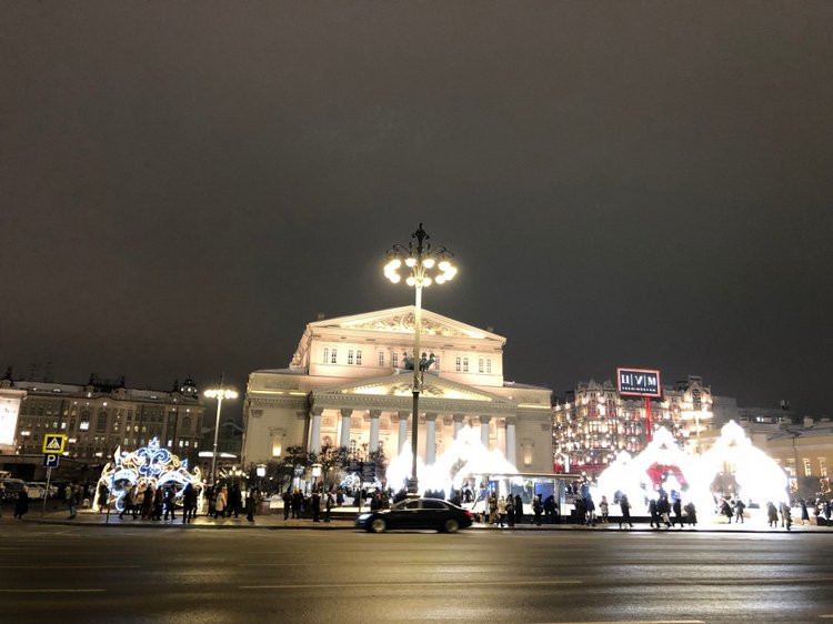 Москва предновогодняя... выставка новогодних елок в ГУМе - очень красиво