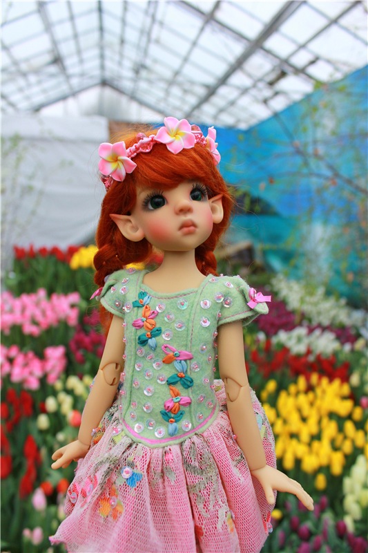 Тюльпановый Рай, продолжение. Выставка тюльпанов в Твери. Mini Layla elf Sunkissed skin от Kaye Wiggs