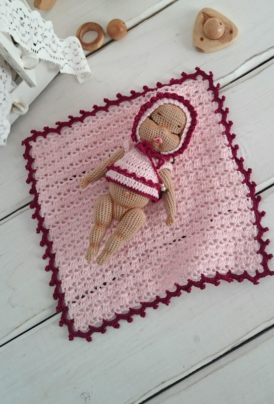 Младенец крючком — Авторские вязаные куклы: интерьерные (фото 6)