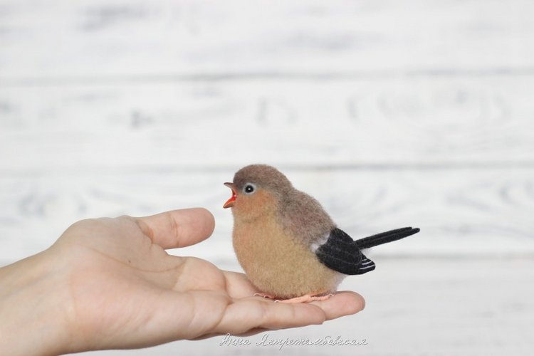 Снегири — Валяные игрушки из шерсти: сухое валяние