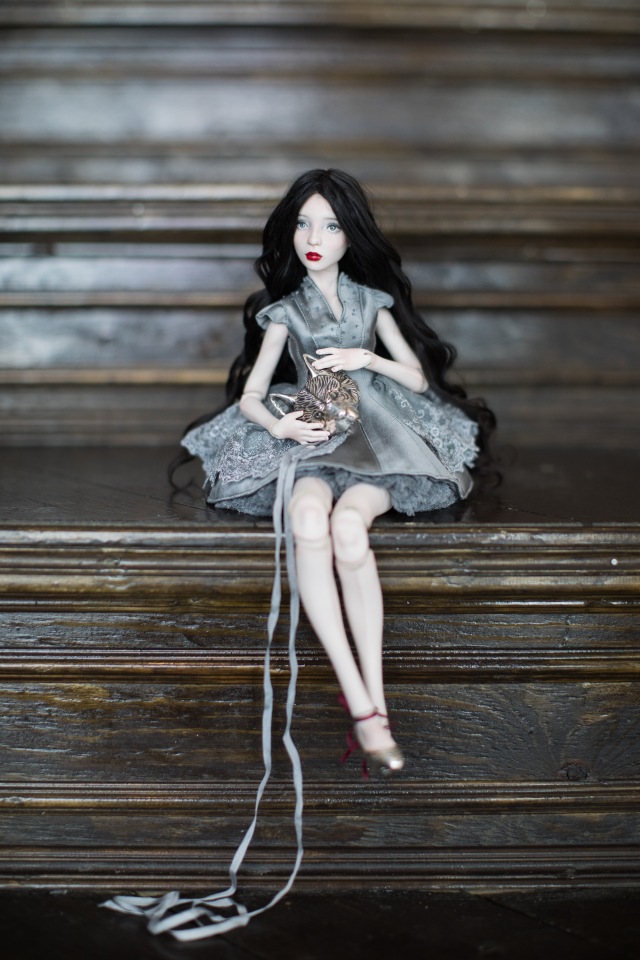 Девушка с татуировкой павлина и Красная Шапочка - фарфоровые куклы | Бэйбики Девушка с татуировкой павлина и Красная Шапочка - фарфоровые куклы